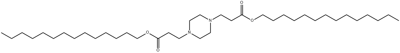 3,3'-(1,4-Piperazinediyl)dipropionic acid ditetradecyl ester Struktur