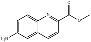 2-Quinolinecarboxylicacid,6-amino-,methylester(9CI) Struktur