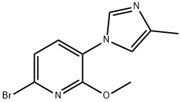 6-Bromo-2-methoxy-3-(4-methyl-1H-imidazol-1-yl)pyridine Struktur