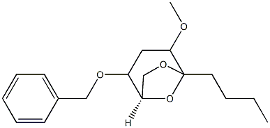 6,8-Dioxabicyclo3.2.1octane, 5-butyl-4-methoxy-2-(phenylmethoxy)-, 1R-(exo,exo)- Struktur