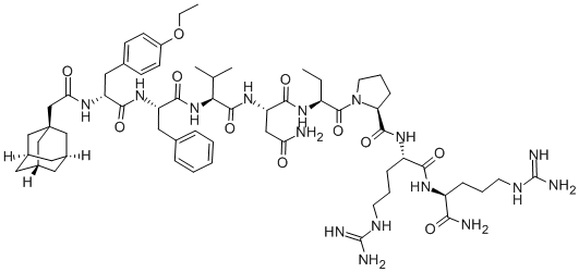 1-ADAMANTANEACETYL-D-TYR[O-ETHYL]-PHE-VAL-ASN-ABU-PRO-ARG-ARG-NH2 Struktur