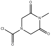 1-Piperazinecarbonylchloride,4-methyl-3,5-dioxo-(9CI) Struktur