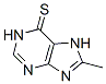 1,7-Dihydro-8-methyl-6H-purine-6-thione Struktur