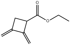 Cyclobutanecarboxylic acid, 2,3-bis(methylene)-, ethyl ester (9CI) Struktur