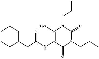 Cyclohexaneacetamide,  N-(6-amino-1,2,3,4-tetrahydro-2,4-dioxo-1,3-dipropyl-5-pyrimidinyl)- Struktur