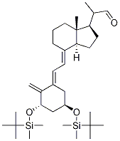 (1S,3R,5E,7E)-1,3-Bis-[(tert-butyldiMethylsilyl)oxy]-9,10-secopregna-5,7,10-triene-20-carboxaldehyde Struktur