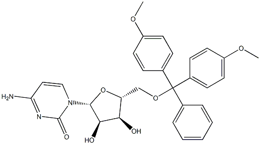 5'-O-[Bis(4-methoxyphenyl)phenylmethyl]cytidine Struktur