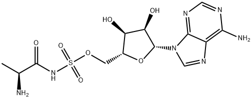 5'-O-(N-(alanyl)sulfamoyl)adenosine Struktur