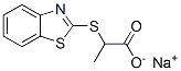 2-(Benzothiazol-2-ylthio)propionic acid sodium salt Struktur