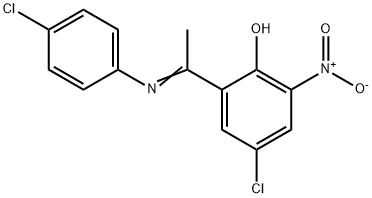 4-CHLORO-2-[1-[(4-CHLOROPHENYL)IMINO]ETHYL]-6-NITRO-PHENOL Struktur