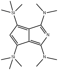 2-Azapentalene, 1,3-bis(dimethylamino)-4,6-bis(trimethylsilyl)- Struktur