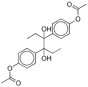 α,α'-Diethyl-4,4'-dihydroxy-hydrobenzoin 4,4'-Diacetate Struktur