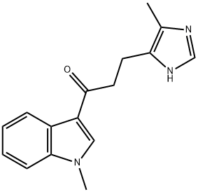 3-(5-Methyl-1H-imidazol-4-yl)-1-(1-methyl-1H-indol-3-yl)-1-propanone Struktur