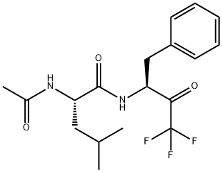 N-acetyl-leucyl-phenylalanyl trifluoromethyl ketone Struktur