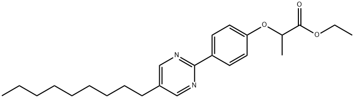 Propanoic acid, 2-[4-(5-nonyl-2-pyrimidinyl)phenoxy]-, ethyl ester Struktur