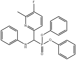 Phosphonic acid, P-[(5-fluoro-6-Methyl-2-pyridinyl)(phenylaMino)Methyl]-, diphenyl ester Struktur