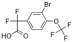 2-(3-Bromo-4-(trifluoromethoxy)phenyl)-2,2-difluoroacetic acid Struktur