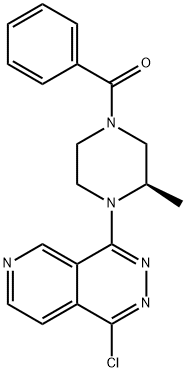 Methanone, [(3R)-4-(1-chloropyrido[3,4-d]pyridazin-4-yl)-3-methyl-1-piperazinyl]phenyl- Struktur