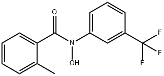 N-Hydroxy-2-methyl-N-[3-(trifluoromethyl)phenyl]benzamide Struktur