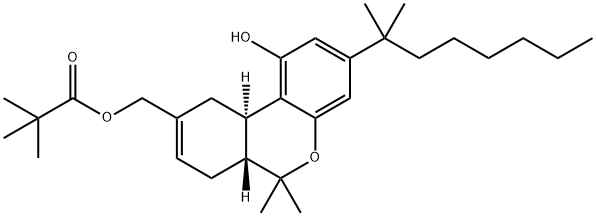 2,2-DiMethyl-propanoic Acid (6aR-trans)-[3-(1,1-DiMethylheptyl)-6a,7,10,10a-tetrahydro-1-hydroxy-6,6-diMethyl-6H-dibenzo[b,d]pyran-9-yl]Methyl Ester Struktur