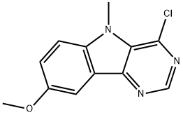 4-chloro-8-methoxy-5-methyl-5H-pyrimido[5,4-b]indole Struktur