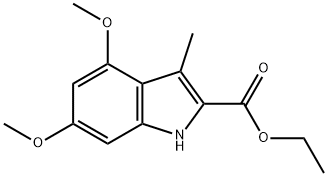 ethyl 4,6-dimethoxy-3-methyl-1H-indole-2-carboxylate Struktur