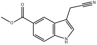 methyl 3-(cyanomethyl)-1H-indole-5-carboxylate Struktur