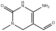 5-Pyrimidinecarboxaldehyde, 4-amino-1,2,3,6-tetrahydro-1-methyl-2-oxo- (9CI) Struktur