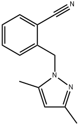 2-[(3,5-dimethyl-1H-pyrazol-1-yl)methyl]benzonitrile Struktur