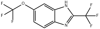 1H-BENZIMIDAZOLE, 5-(TRIFLUOROMETHOXY)-2-(TRIFLUOROMETHYL)- Struktur