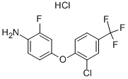 4-[2-chloro-4-(trifluoromethyl)phenoxy]-2-fluoroaniline hydrochloride Struktur