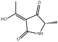 2,4-Pyrrolidinedione, 3-(1-hydroxyethylidene)-5-methyl-, [S-(Z)]- (9CI) Struktur