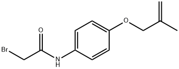 2-Bromo-N-{4-[(2-methyl-2-propenyl)oxy]-phenyl}acetamide Struktur