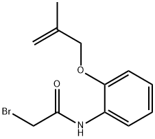 2-Bromo-N-{2-[(2-methyl-2-propenyl)oxy]-phenyl}acetamide Struktur