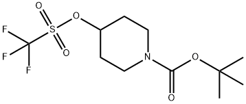 tert-butyl 4-(trifluoromethylsulfonyloxy)piperidine-1-carboxylate Struktur