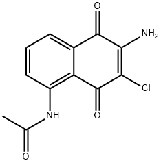 Acetamide,  N-(6-amino-7-chloro-5,8-dihydro-5,8-dioxo-1-naphthalenyl)- Struktur