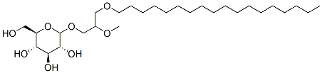 1-O-octadecyl-2-O-methylglycerol-3-glucopyranoside Struktur