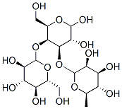 3-O-rhamnopyranosyl-4-O-glucopyranosyl-galactopyranose Struktur