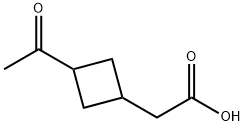 Cyclobutaneacetic acid, 3-acetyl- (9CI) Struktur