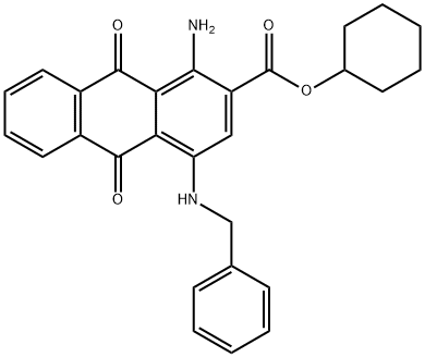 1-Amino-4-[(m-tolyl)amino]-9,10-dioxo-9,10-dihydroanthracene-2-carboxylic acid cyclohexyl ester Struktur