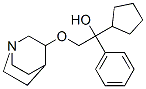 3-(2'-phenyl-2'-cyclopentyl-2'-hydroxyethoxy)quinuclidine Struktur