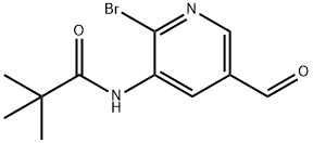 N-(2-Bromo-5-formylpyridin-3-yl)pivalamide Struktur