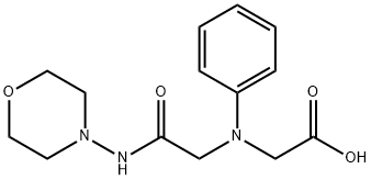 [[2-(morpholin-4-ylamino)-2-oxoethyl](phenyl)amino]acetic acid Struktur