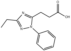 3-(3-ethyl-1-phenyl-1H-1,2,4-triazol-5-yl)propanoic acid Struktur