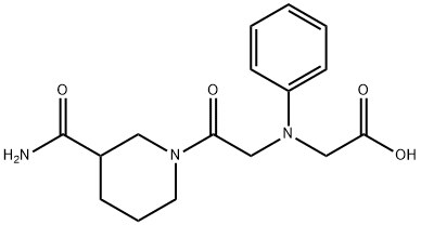 [{2-[3-(aminocarbonyl)piperidin-1-yl]-2-oxoethyl}(phenyl)amino]acetic acid Struktur