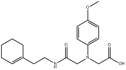 [{2-[(2-cyclohex-1-en-1-ylethyl)amino]-2-oxoethyl}(4-methoxyphenyl)amino]acetic acid Struktur