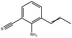 Benzonitrile,  2-amino-3-(1-propenyl)-  (9CI) Struktur