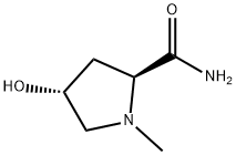 2-Pyrrolidinecarboxamide,4-hydroxy-1-methyl-,(2S-trans)-(9CI) Struktur