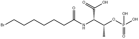 7-bromoheptanoylthreonine phosphate Struktur