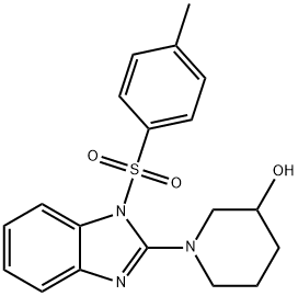 1-[1-(Toluene-4-sulfonyl)-1H-benzoiMidazol-2-yl]-piperidin-3-ol, 98+% C19H21N3O3S, MW: 371.46 Struktur